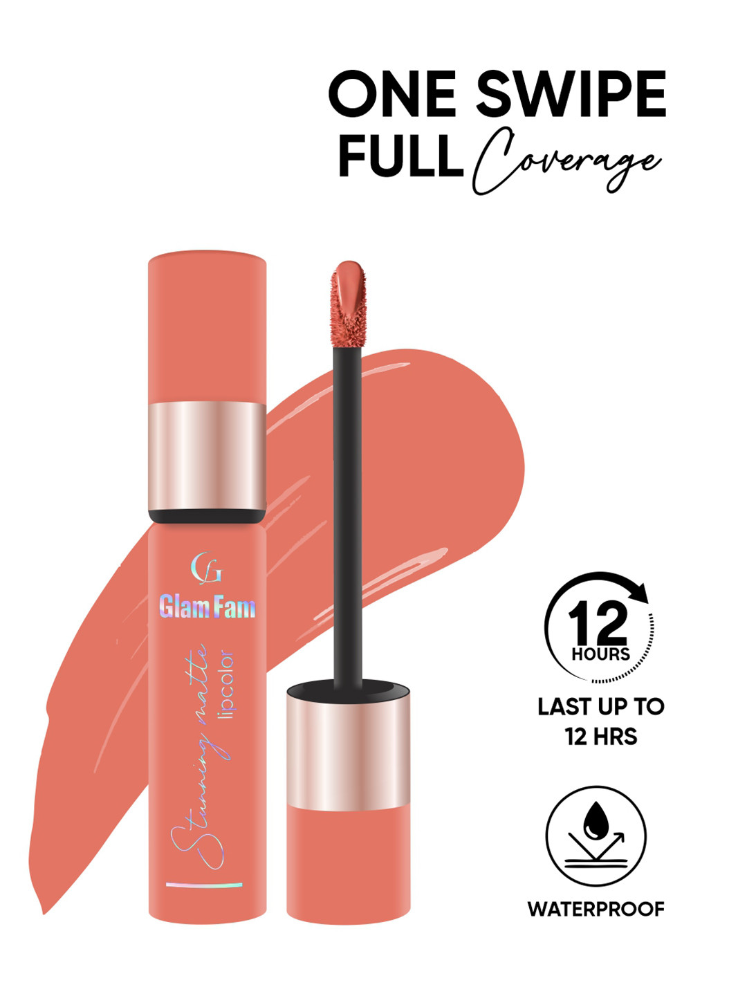 GlamFam Stunning Matte Waterproof Lip Color- 5 ml- Earthy Nude 23
