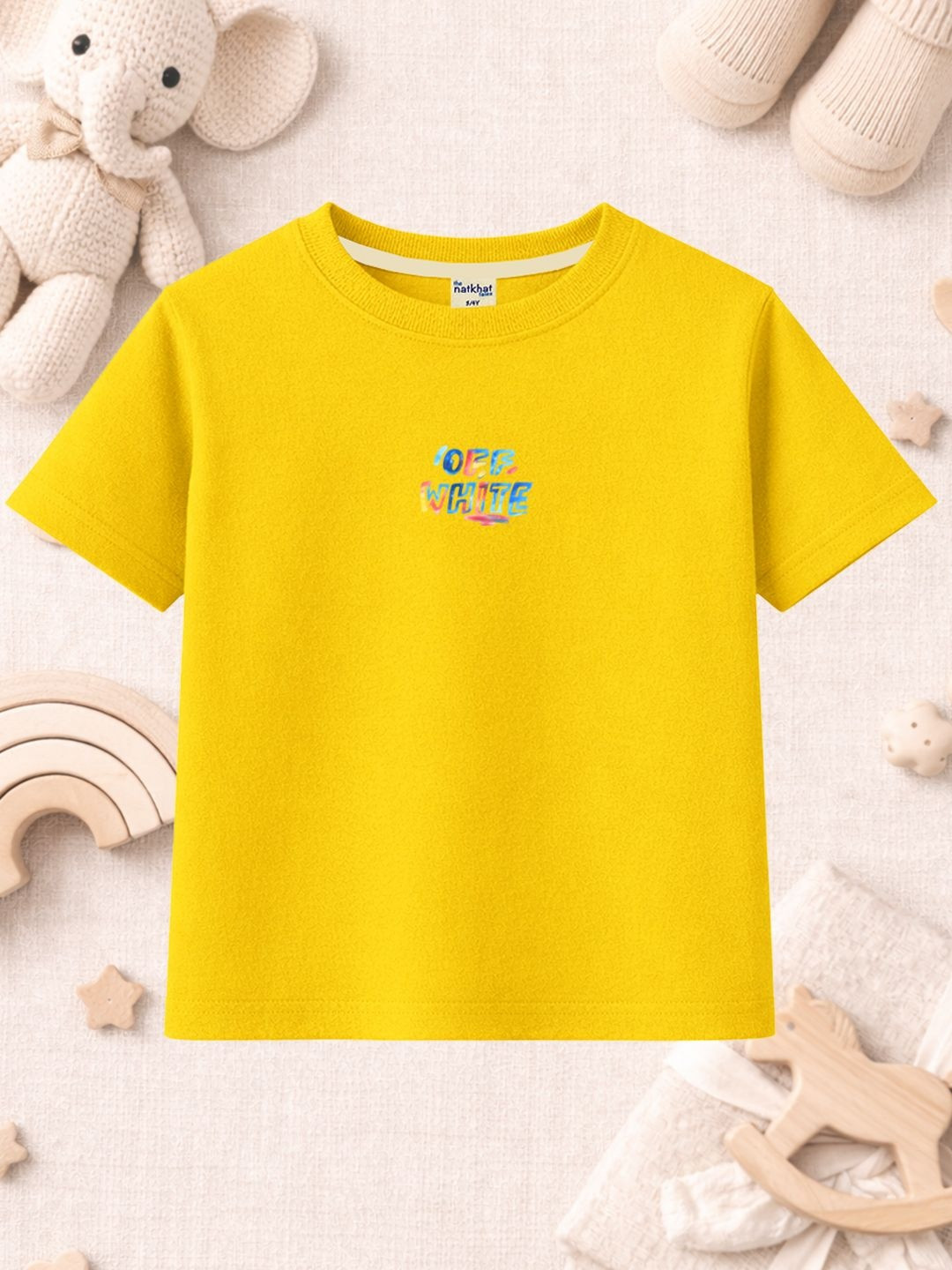 The Natkhat Tales Kids Printed Round Neck Pure Cotton Regular Fit T-shirt