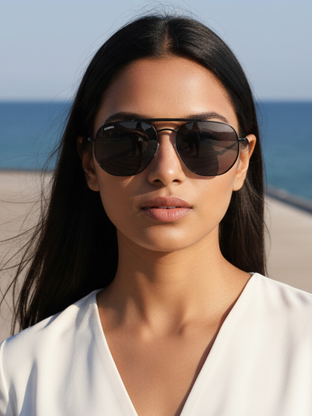 MAGNEQ Unisex Square Sunglasses with Polarised and UV Protected Lens