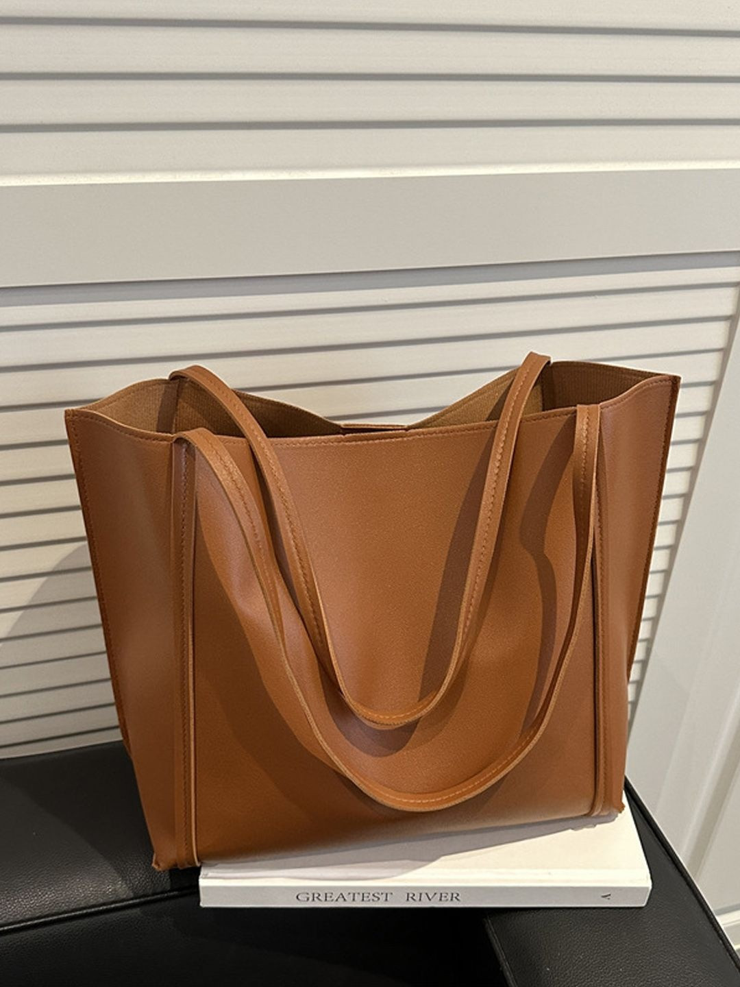 CORSICA PU Oversized Structured Tote Bag