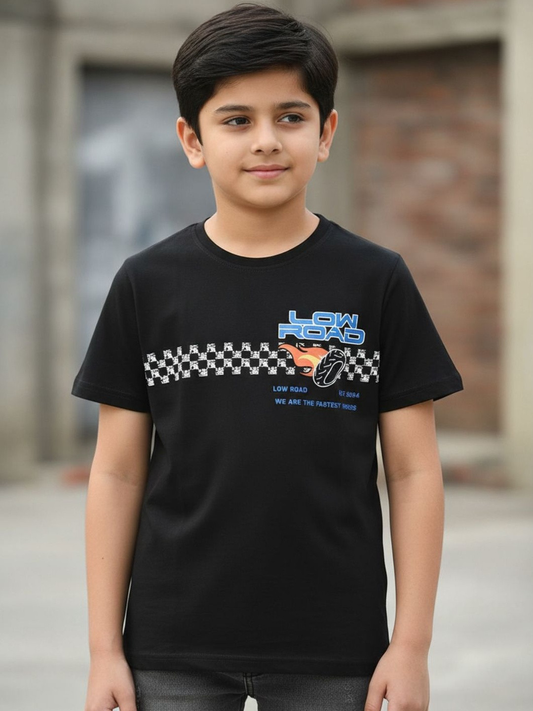 V-Mart Boys Cotton Single Jersey Round Neck T-shirt