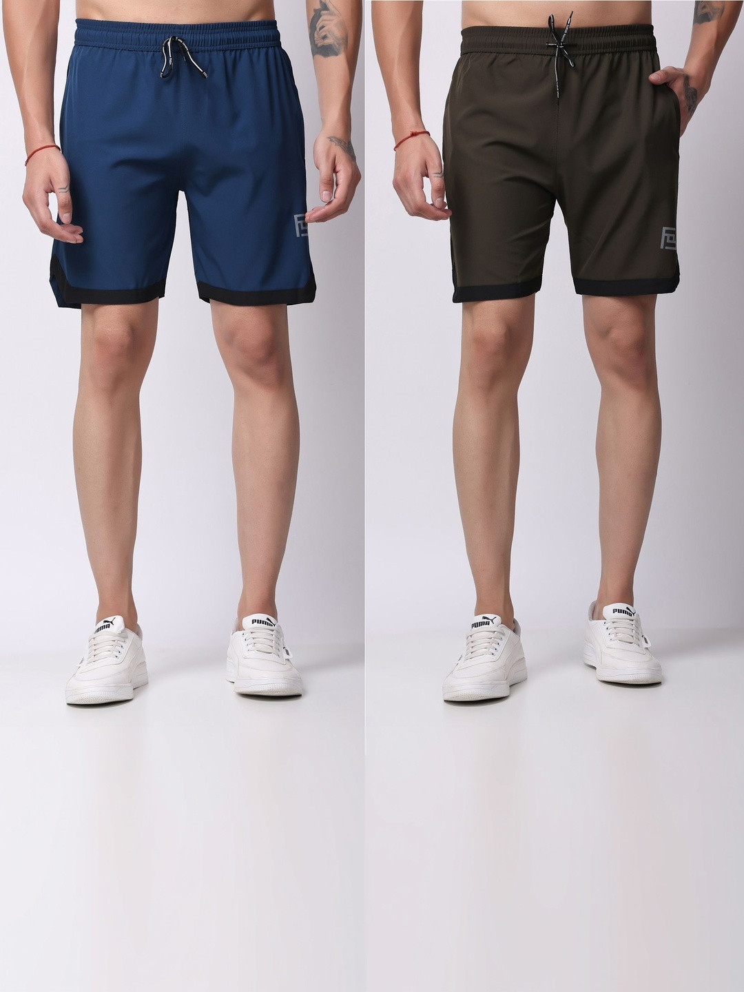 Uttam Men Colourblocked Running Sports Shorts with Technology