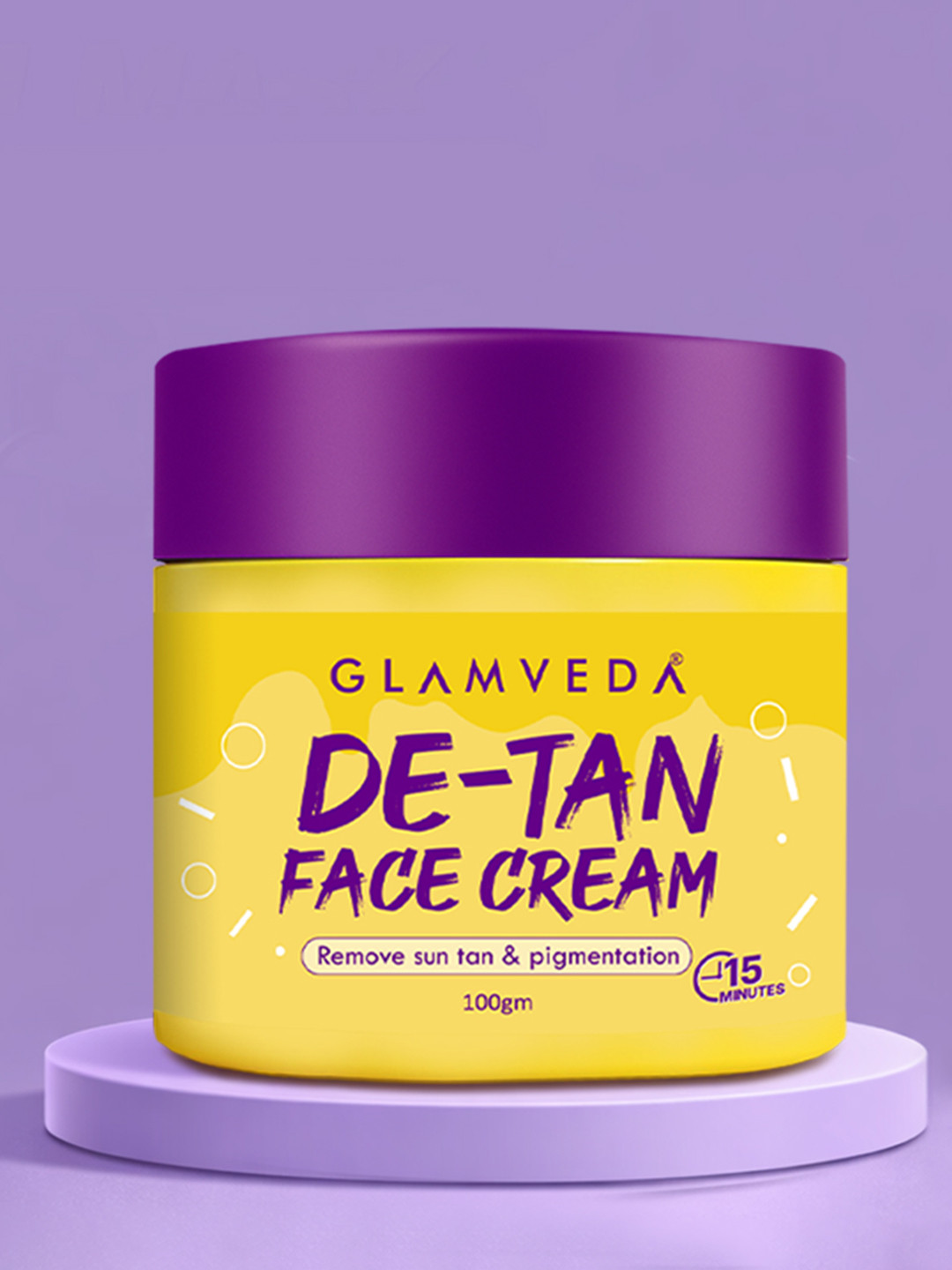 GLAMVEDA De-Tan Face Pack Cream for Brightening & Glowing Skin - 100g