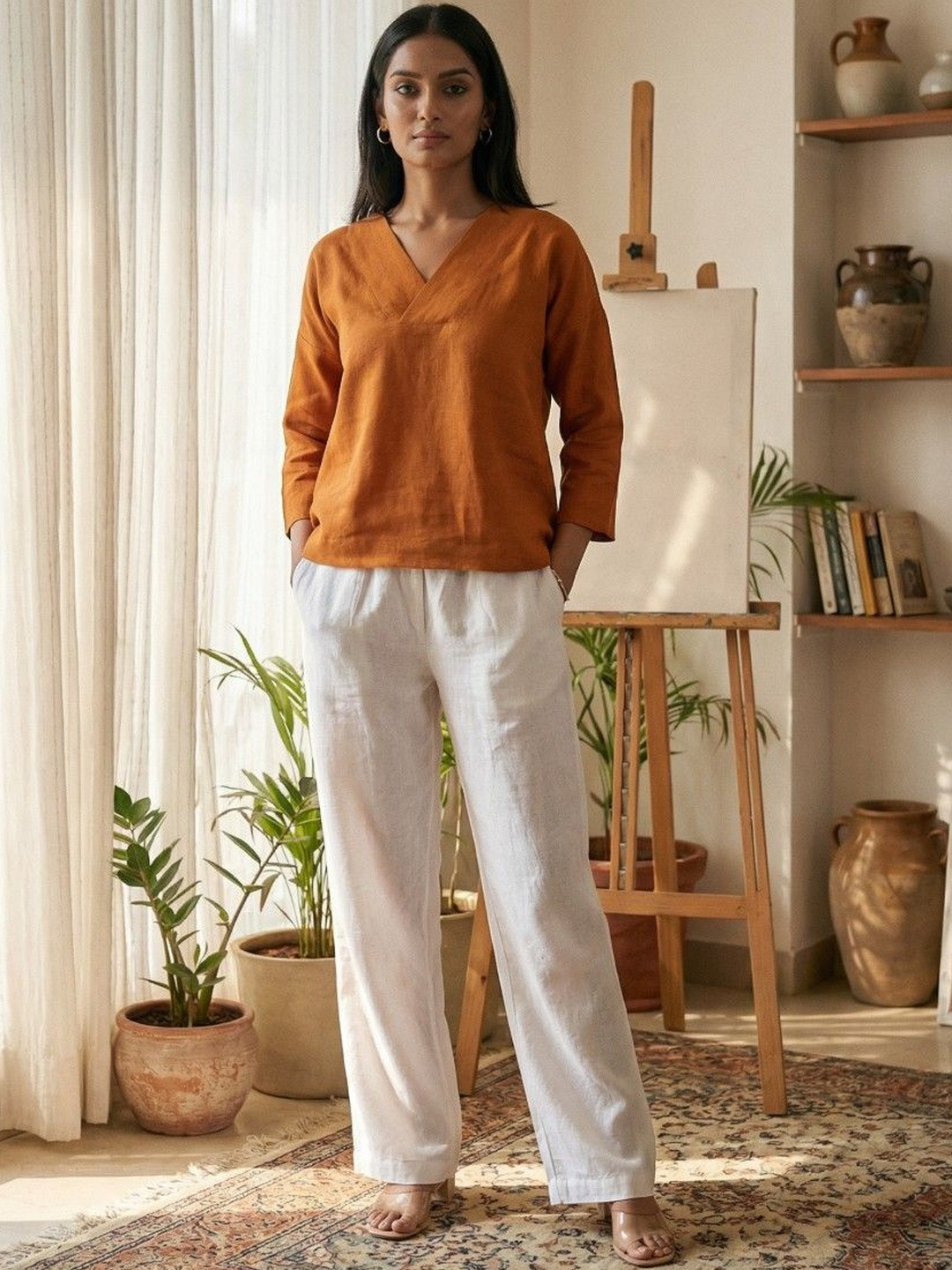 dhaaga Linen Top