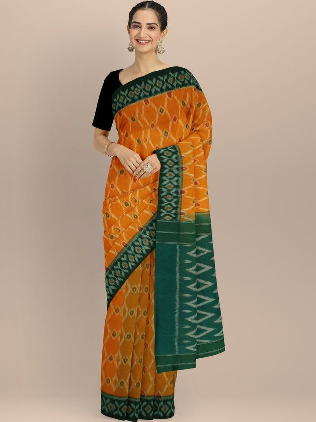 HERE&NOW Pure Cotton Handloom Core Saree