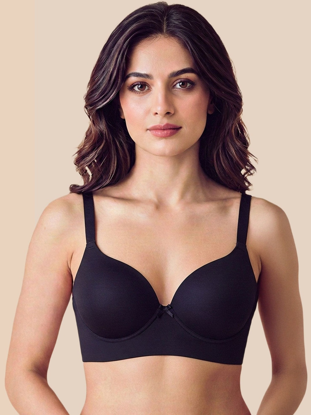 Tweens Cotton Maximiser Non-wired Push-Up Bonded Bra Level-2 Padding with 3/4th Coverage