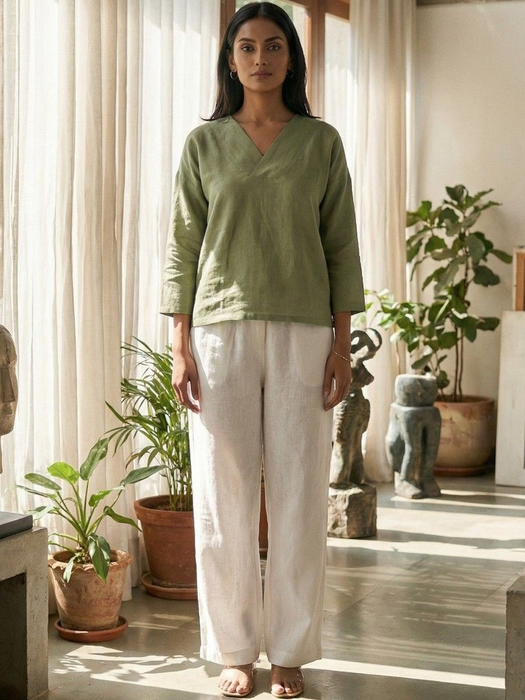 dhaaga Linen Top