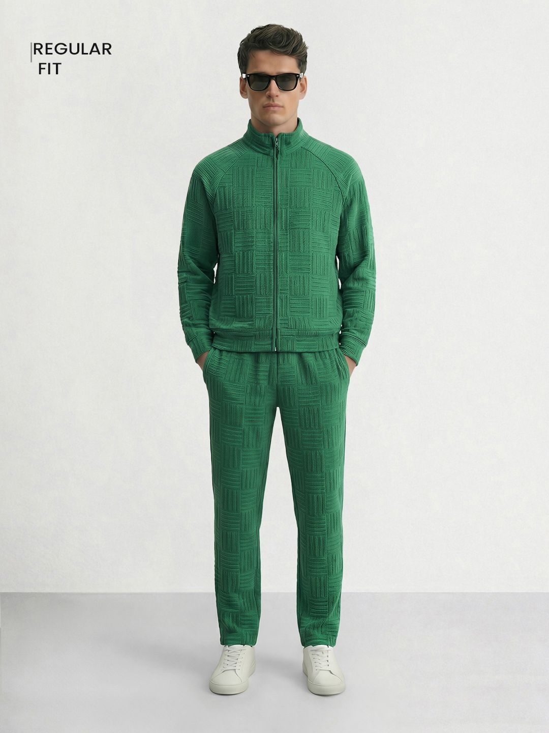 The Indian Garage Co Self Design Sweater with Trousers