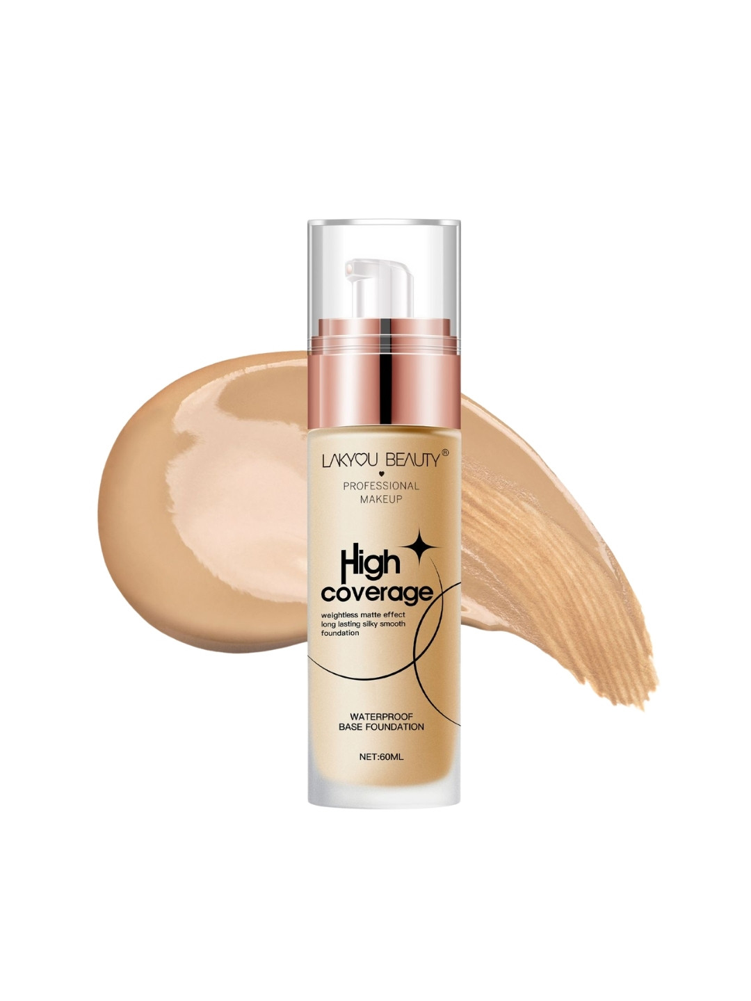LAKYOU BEAUTY High Coverage Waterproof Base Foundation - 60 ml - Pure Beige 06