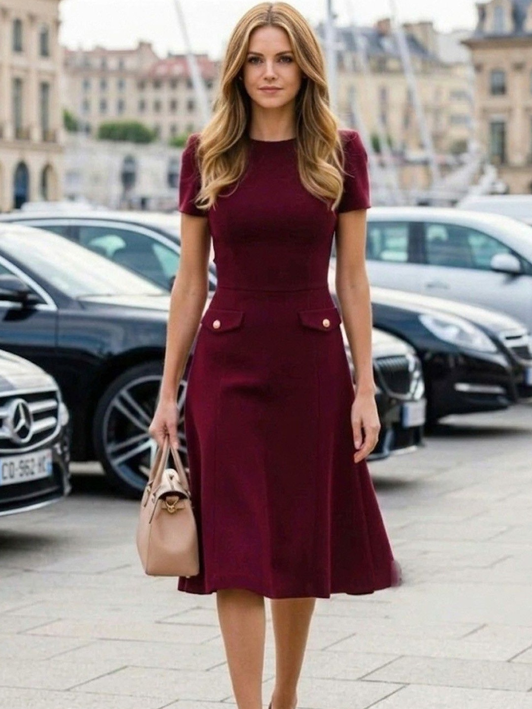 Elchic Formal A-Line Midi Dress