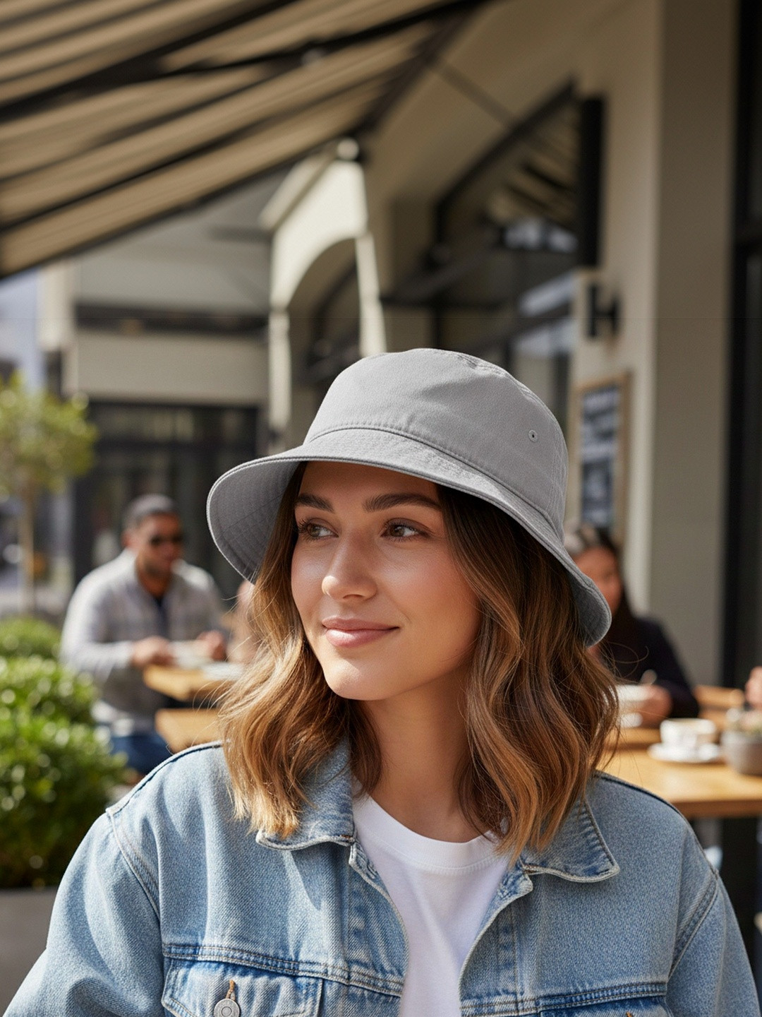 Infispace Women Grey Solid Sun Hat