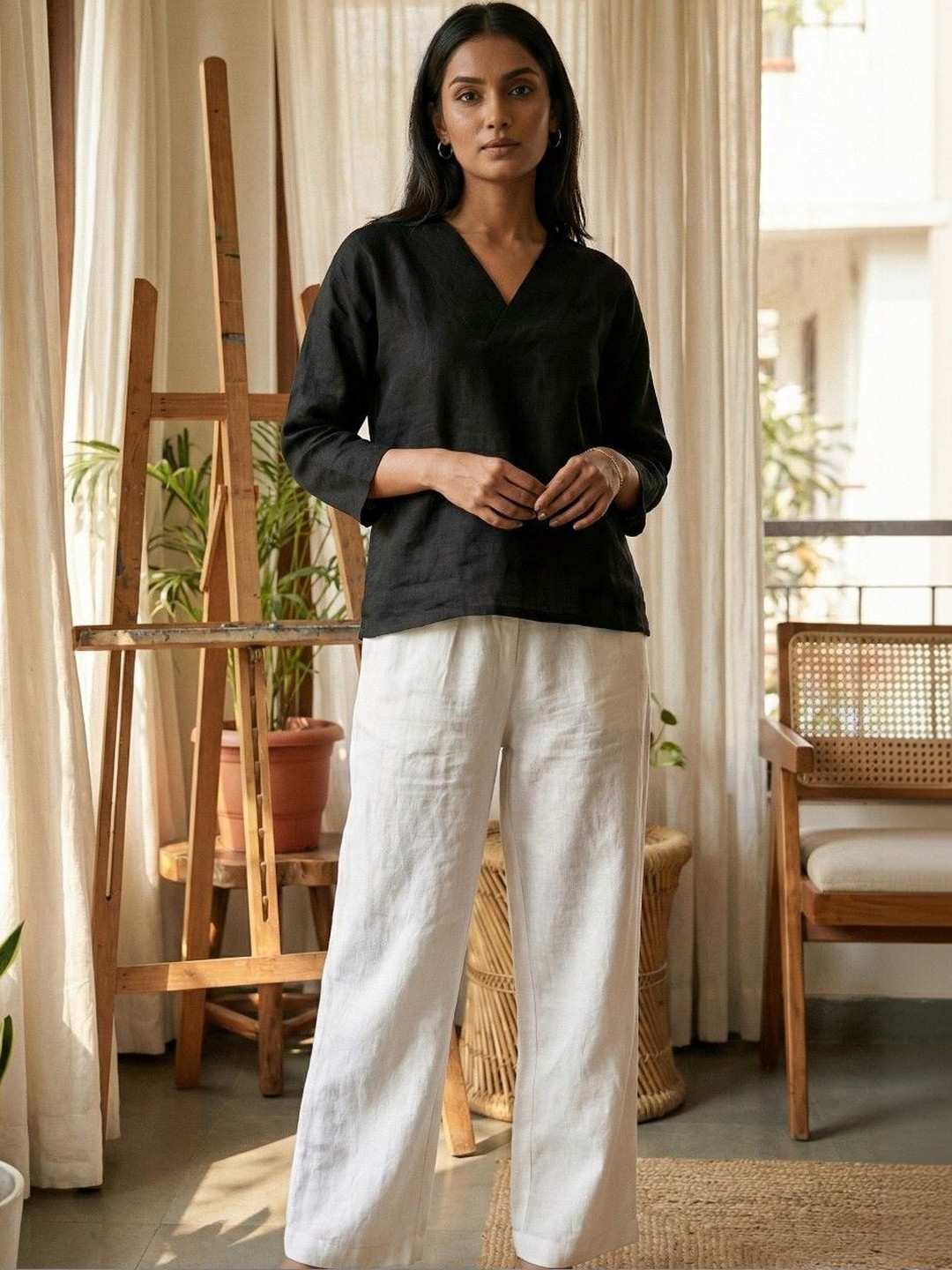 dhaaga Linen Top