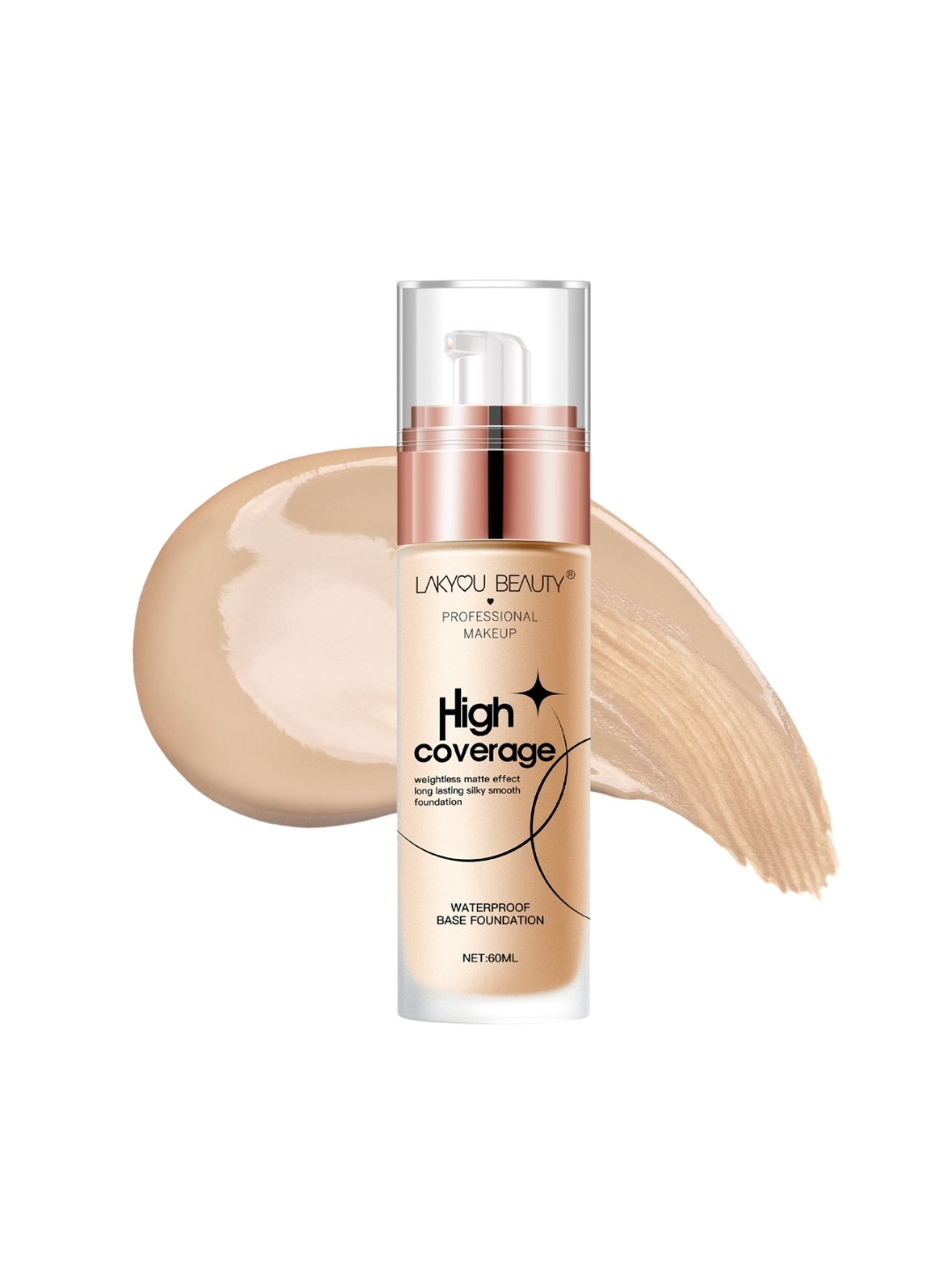 LAKYOU BEAUTY High Coverage Waterproof Base Foundation - 60 ml - Rich Nude 05