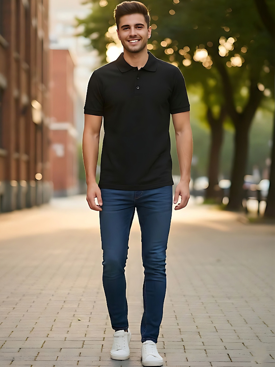 Moda Rapido Men Polo Collar T-shirt