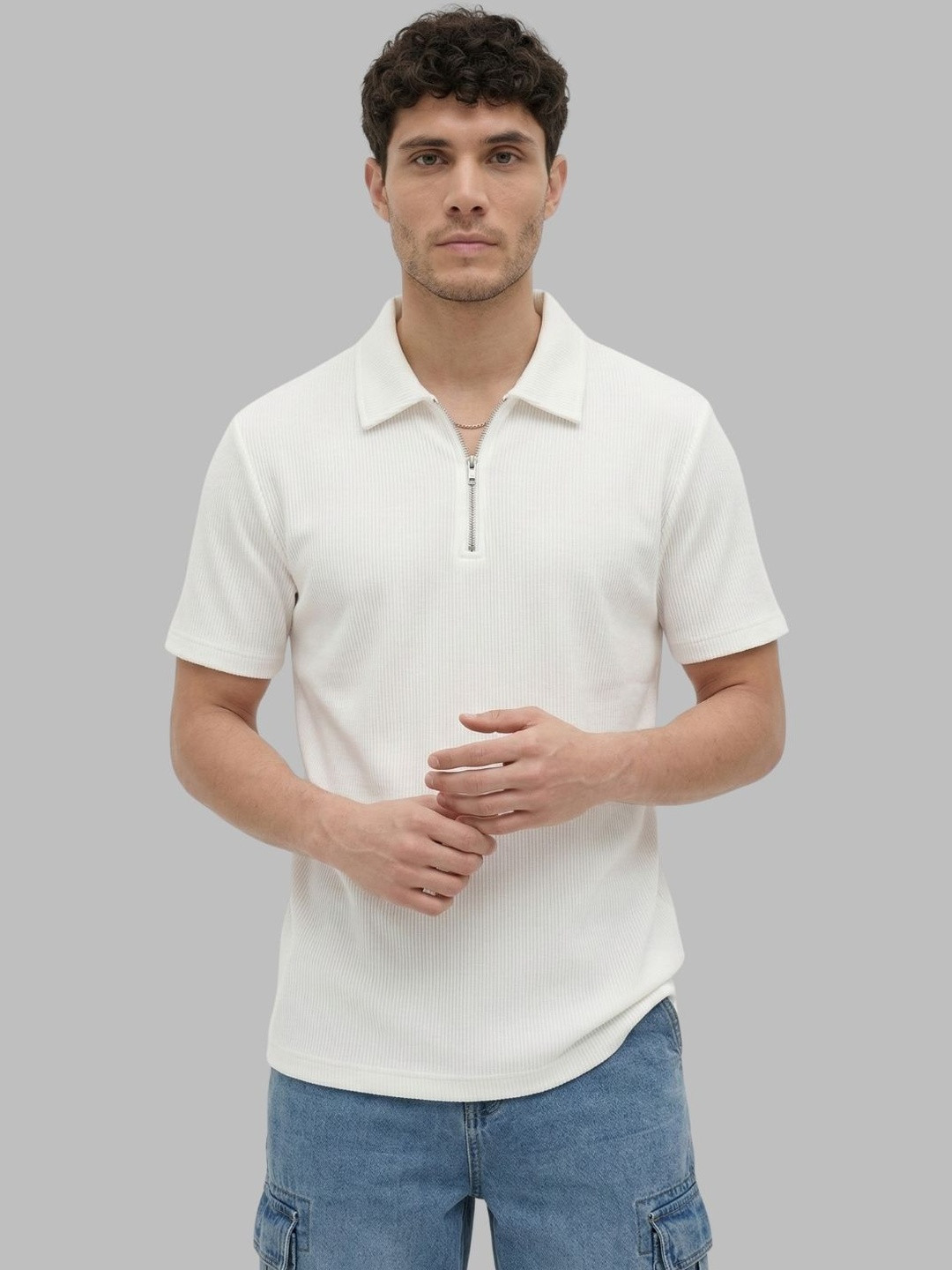 CLUB 44 Men Polo Collar T-shirt