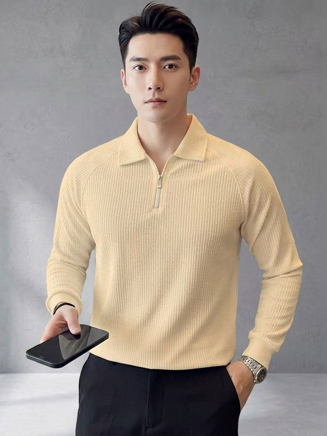 madfrog Men Polo Collar T-shirt