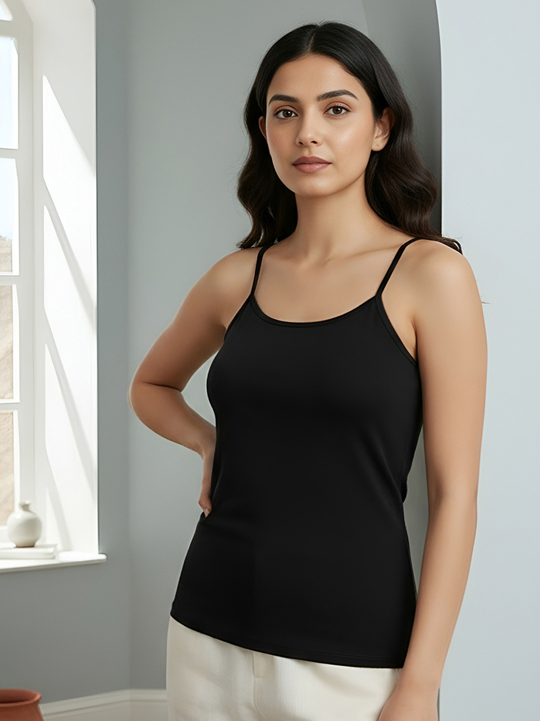 Zivame Women Black Solid Camisole
