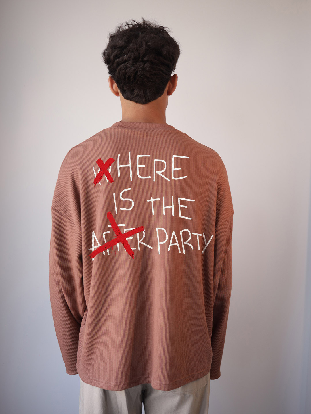 BDSQUARE Typography Printed Cotton T-shirt