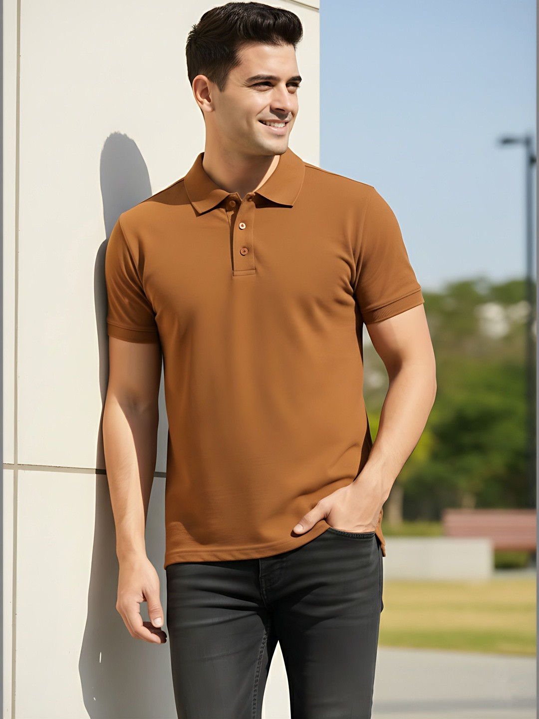 Moda Rapido Men Polo Collar T-shirt
