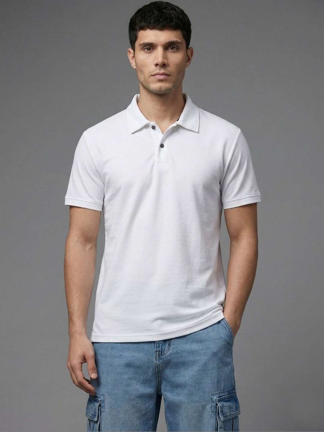 CLUB 44 Men Polo Collar T-shirt