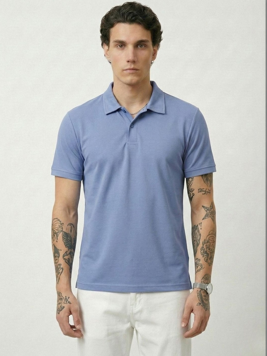CLUB 44 Men Polo Collar T-shirt