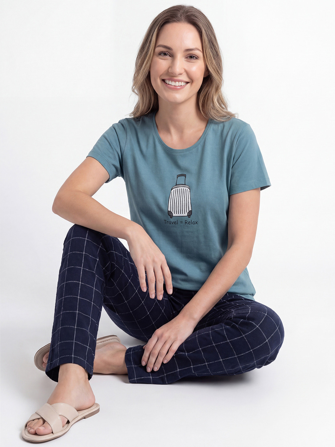 L&M Leisure and Moods Women Printed Night suit