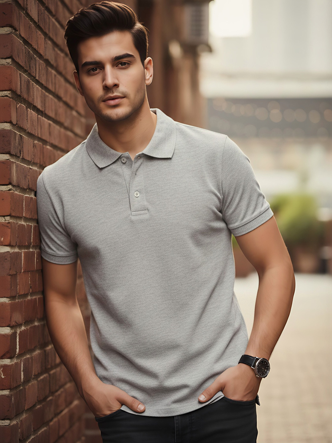 Moda Rapido Men Polo Collar T-shirt