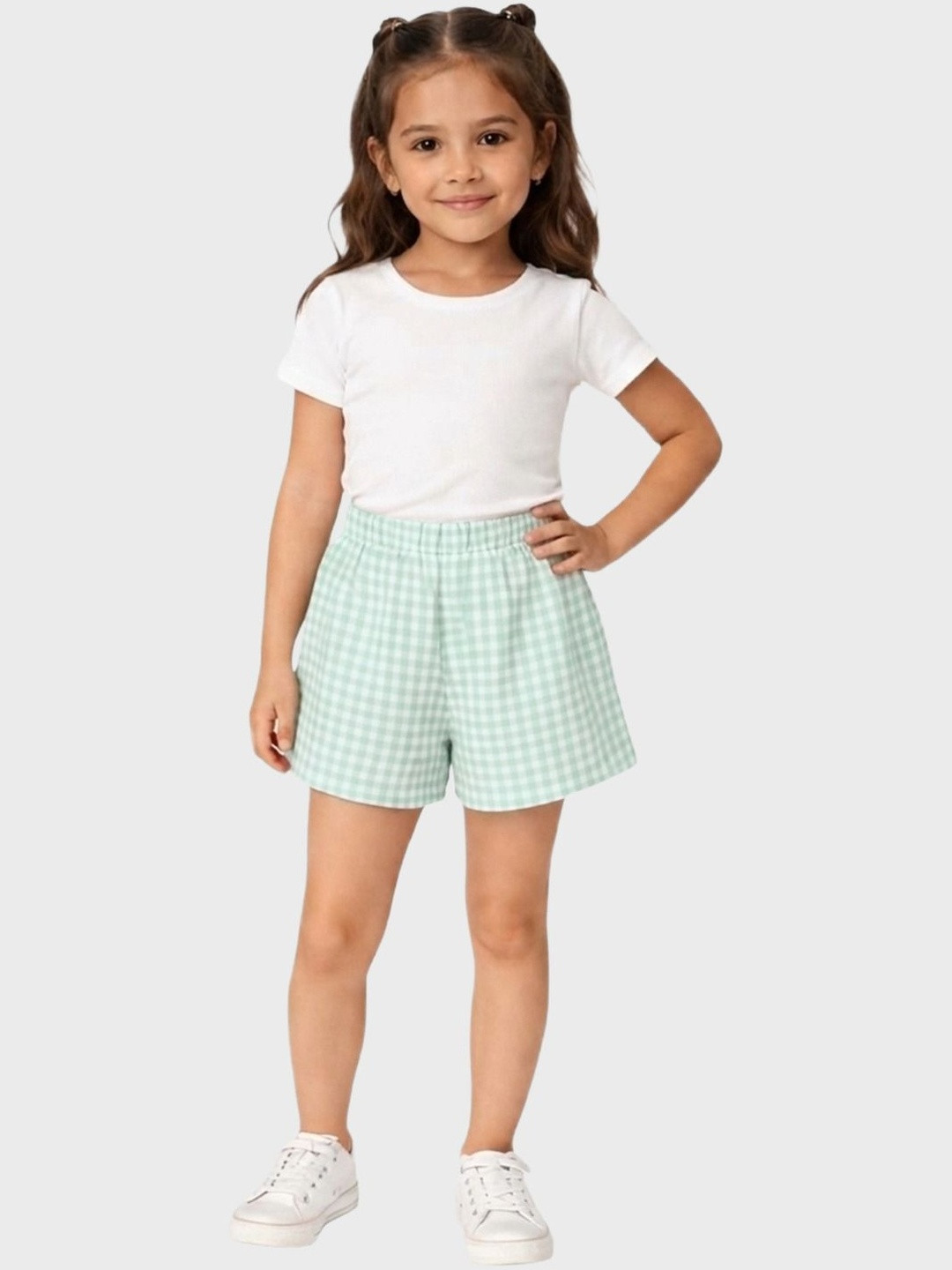 Charm n Cherish Girls Striped Shorts