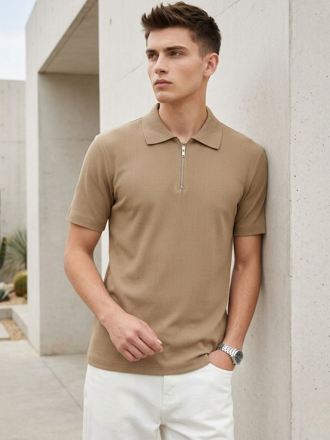 CLUB 44 Men Polo Collar T-shirt