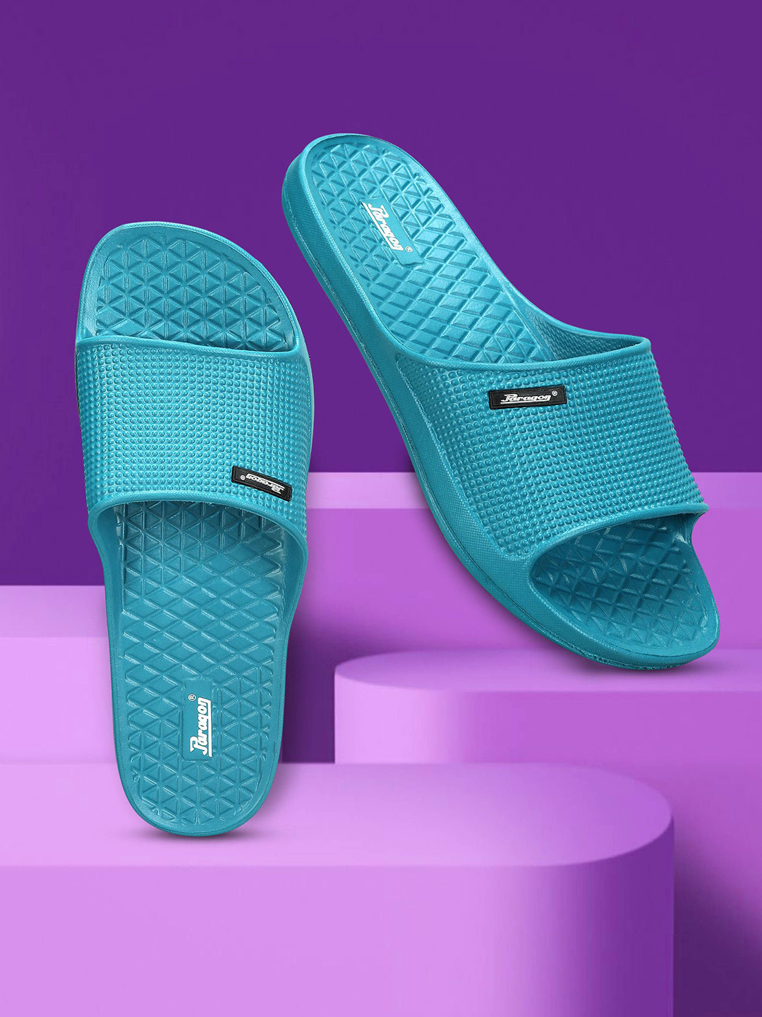 Paragon Men Textured Sliders Flip Flops
