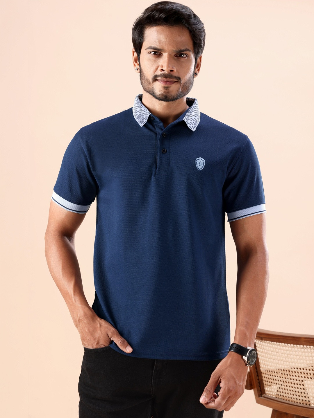 LUCUMA FASHION HUB Men Polo Collar T-shirt
