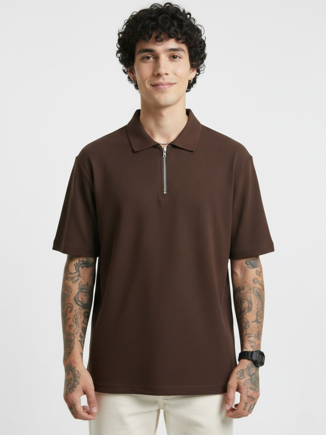 CLUB 44 Men Polo Collar T-shirt