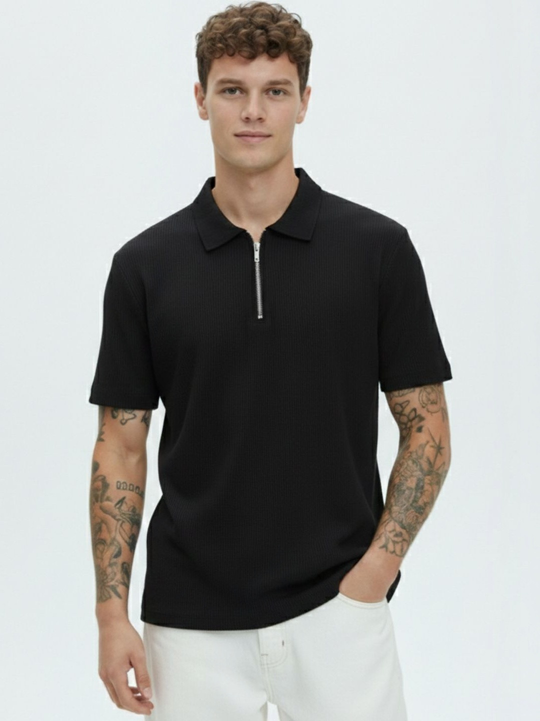 CLUB 44 Men Polo Collar T-shirt