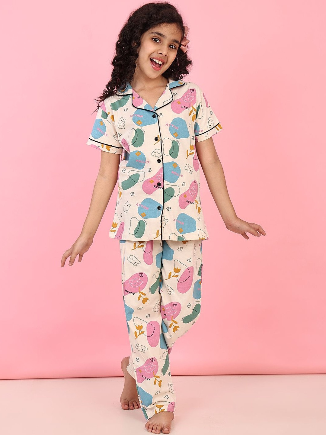 Bloem Girls Printed Night suit