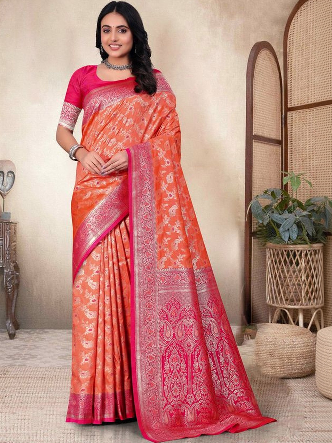 Moda Rapido Woven Design Designer Banarasi Saree