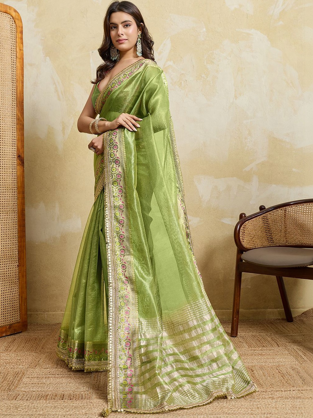 SOHINI NX Zari Tissue Designer Saree