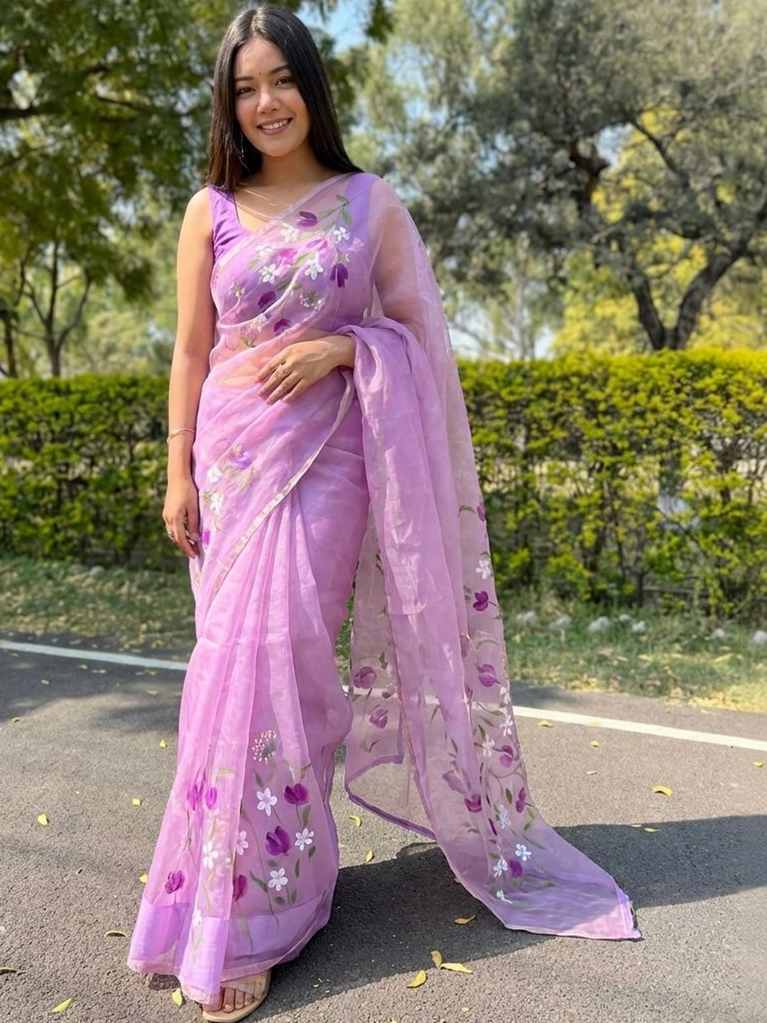 Kalista Floral Organza Saree