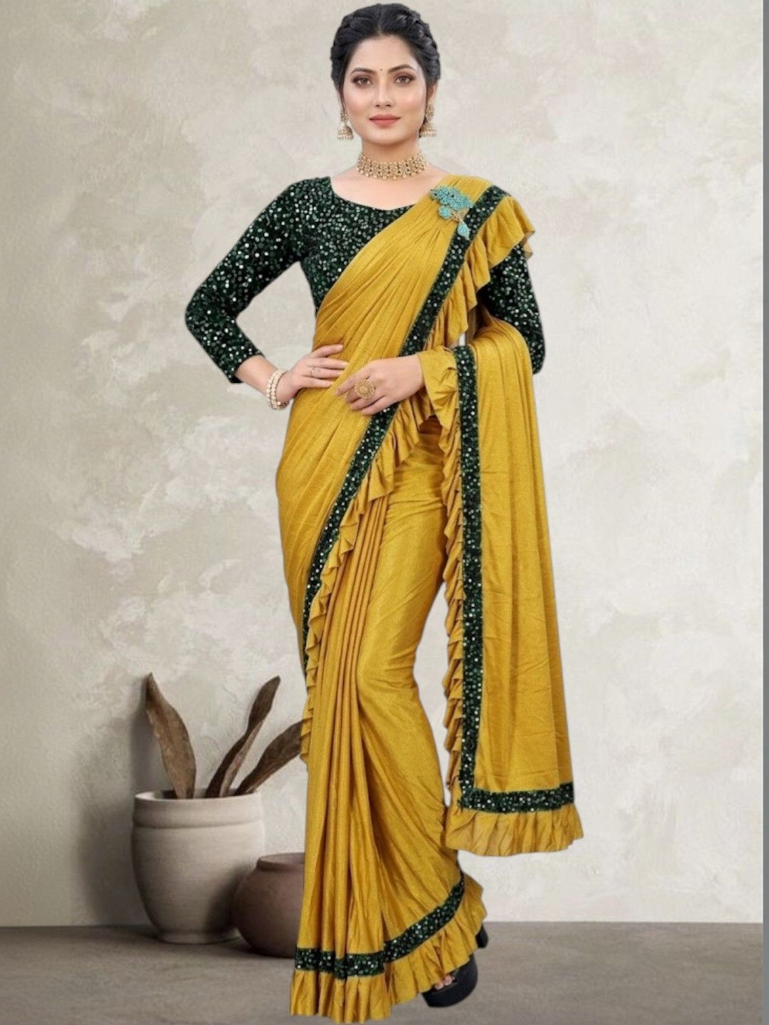 VIJAYA VALLABH Sequinned Saree