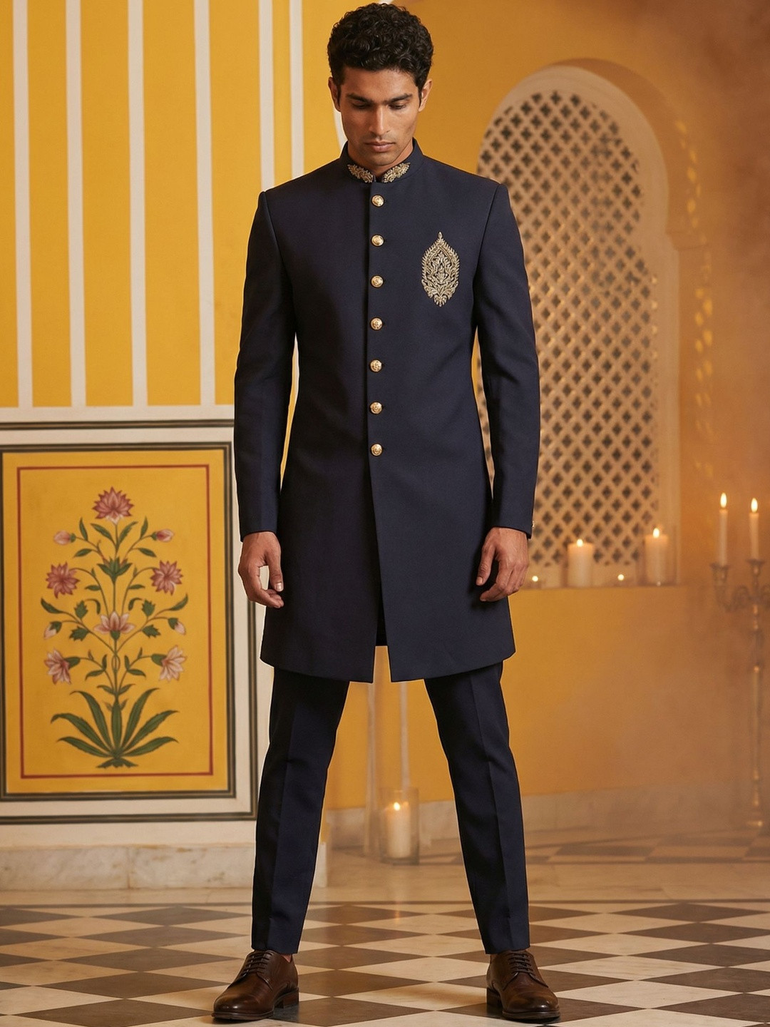 Jompers Mandarin Collar Sherwani
