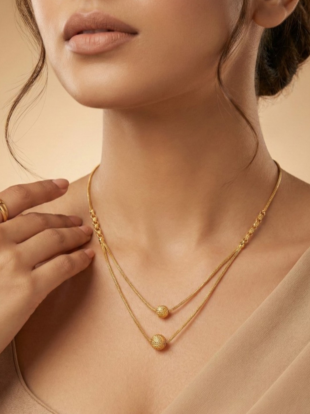 MEIRA JEWELLERY Gold-Plated Mangalsutra