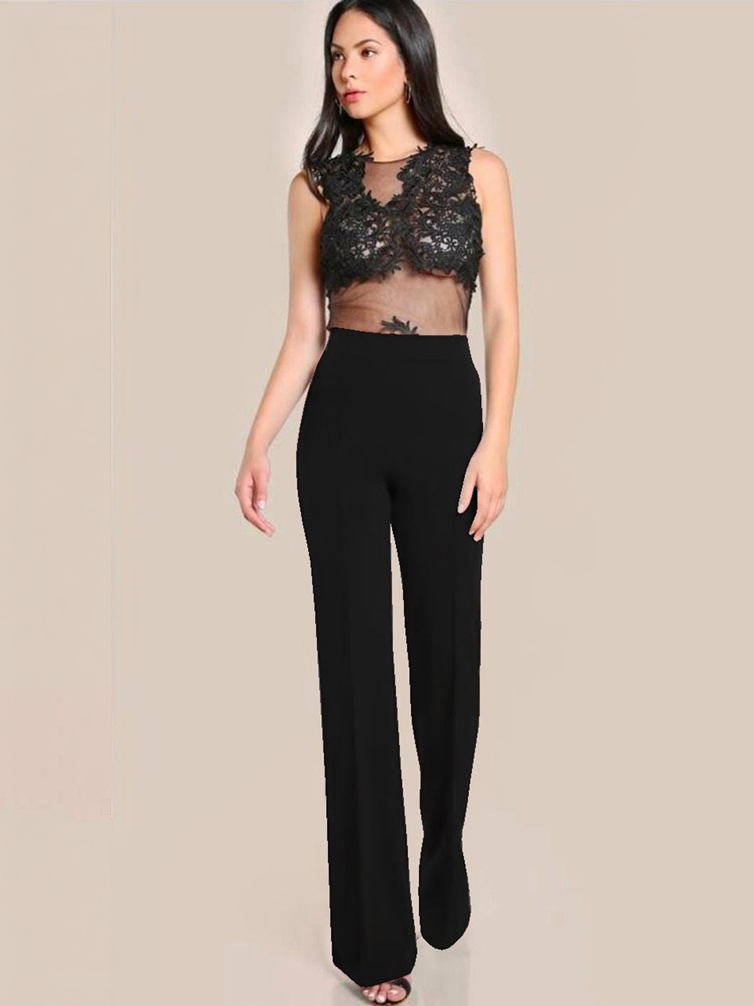 Dream Beauty Fashion Women Straight Fit High-Rise Trousers