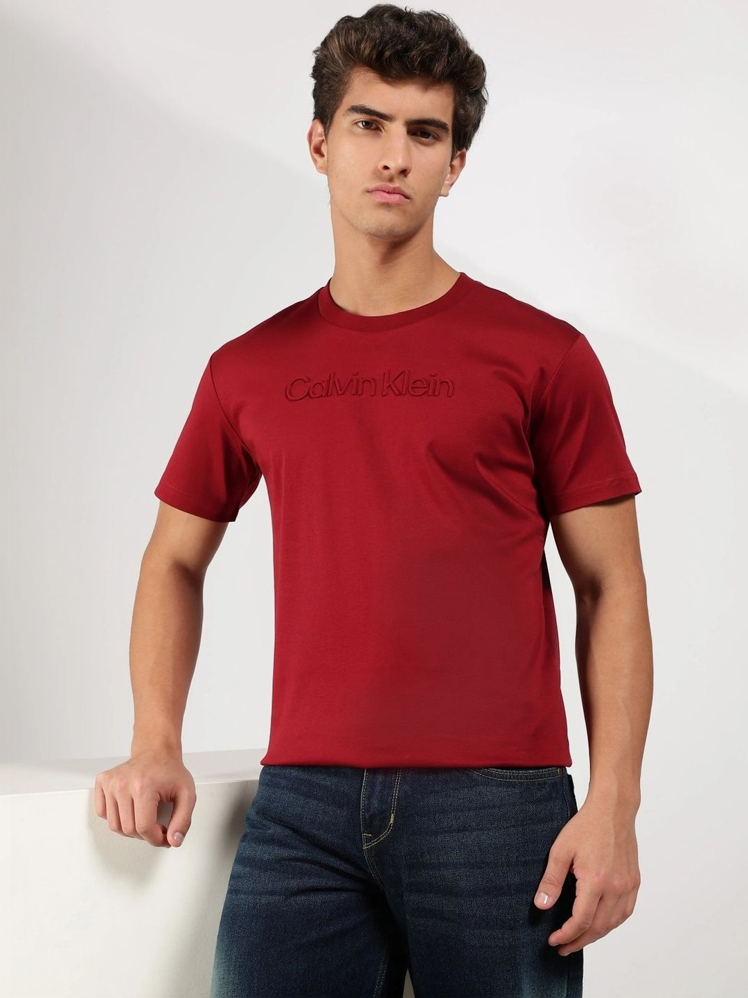 Calvin Klein Jeans Men Brand Logo Printed T-shirt