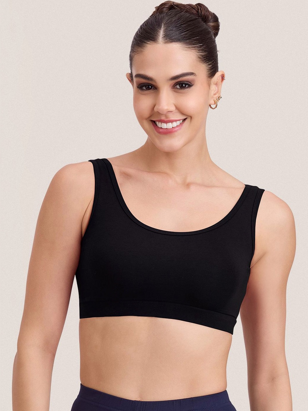 POOJA RAGENEE Women Sports Bra Wear from Both Sides Cotton Lycra Wirefree