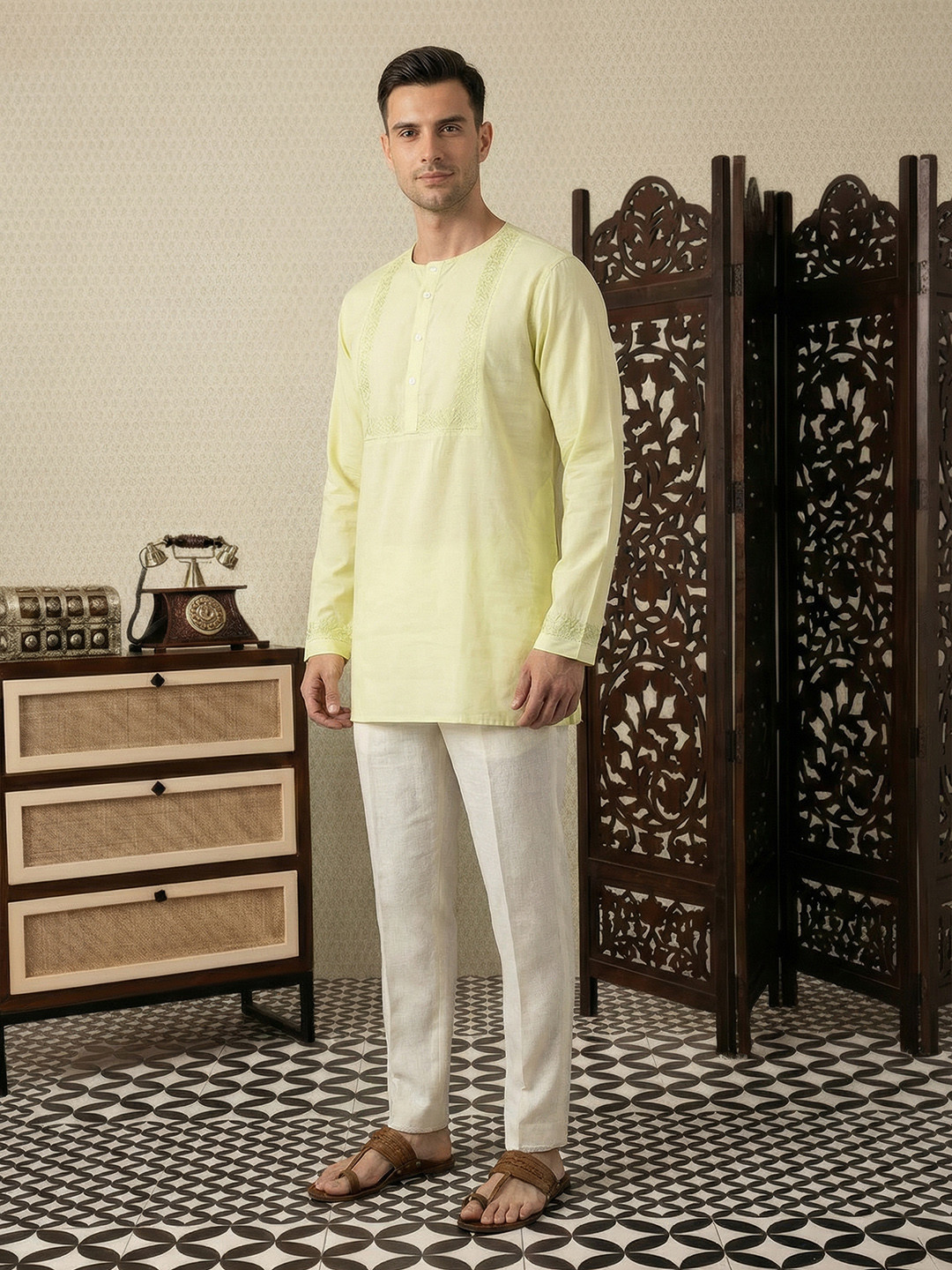 House of Pataudi Embroidered Jashn Kurta