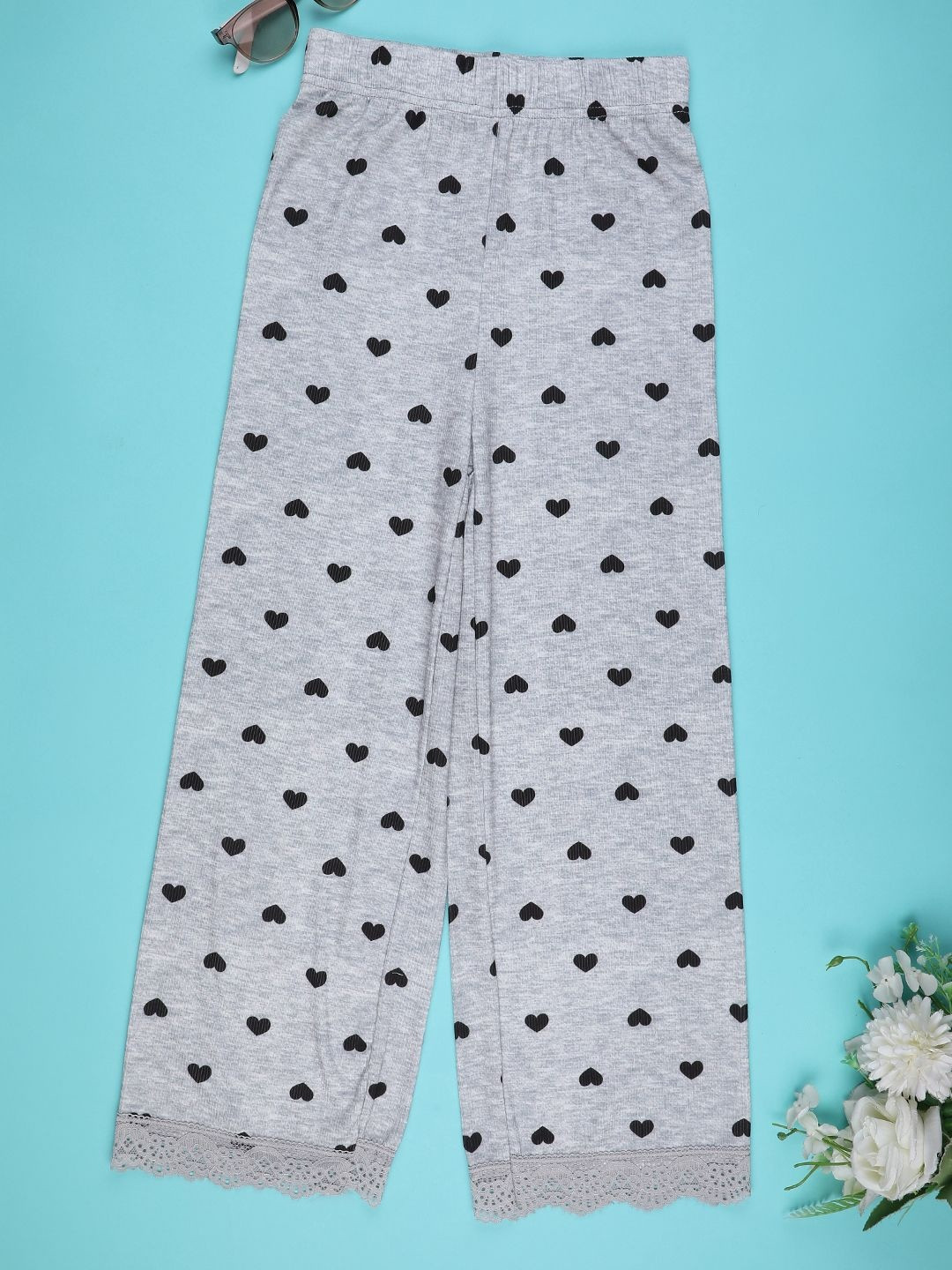 V-Mart Girls Printed Mid-Rise Cotton Lounge Pant