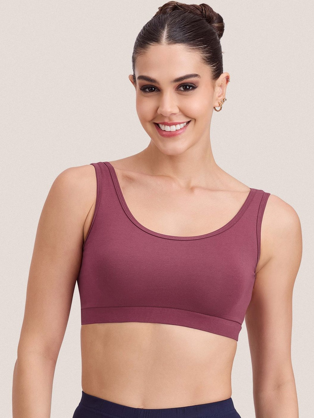 POOJA RAGENEE Women Sports Bra Wear from Both Sides Cotton Lycra Wirefree