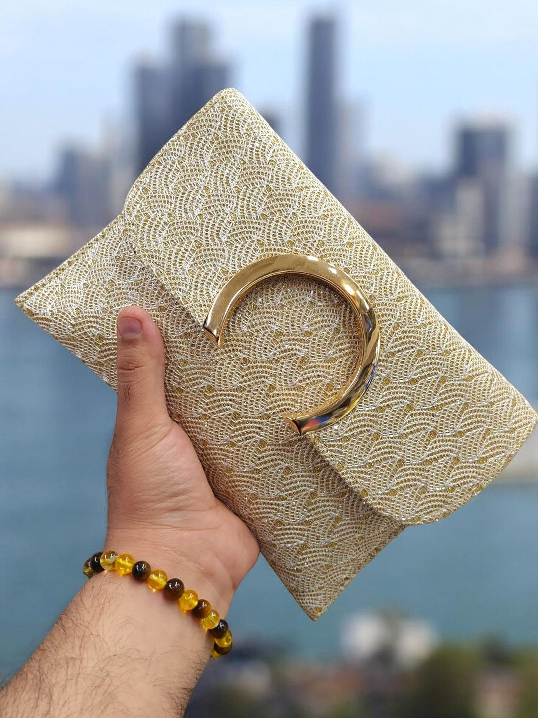 Neelkanth Bags Embroidered Envelope Clutch