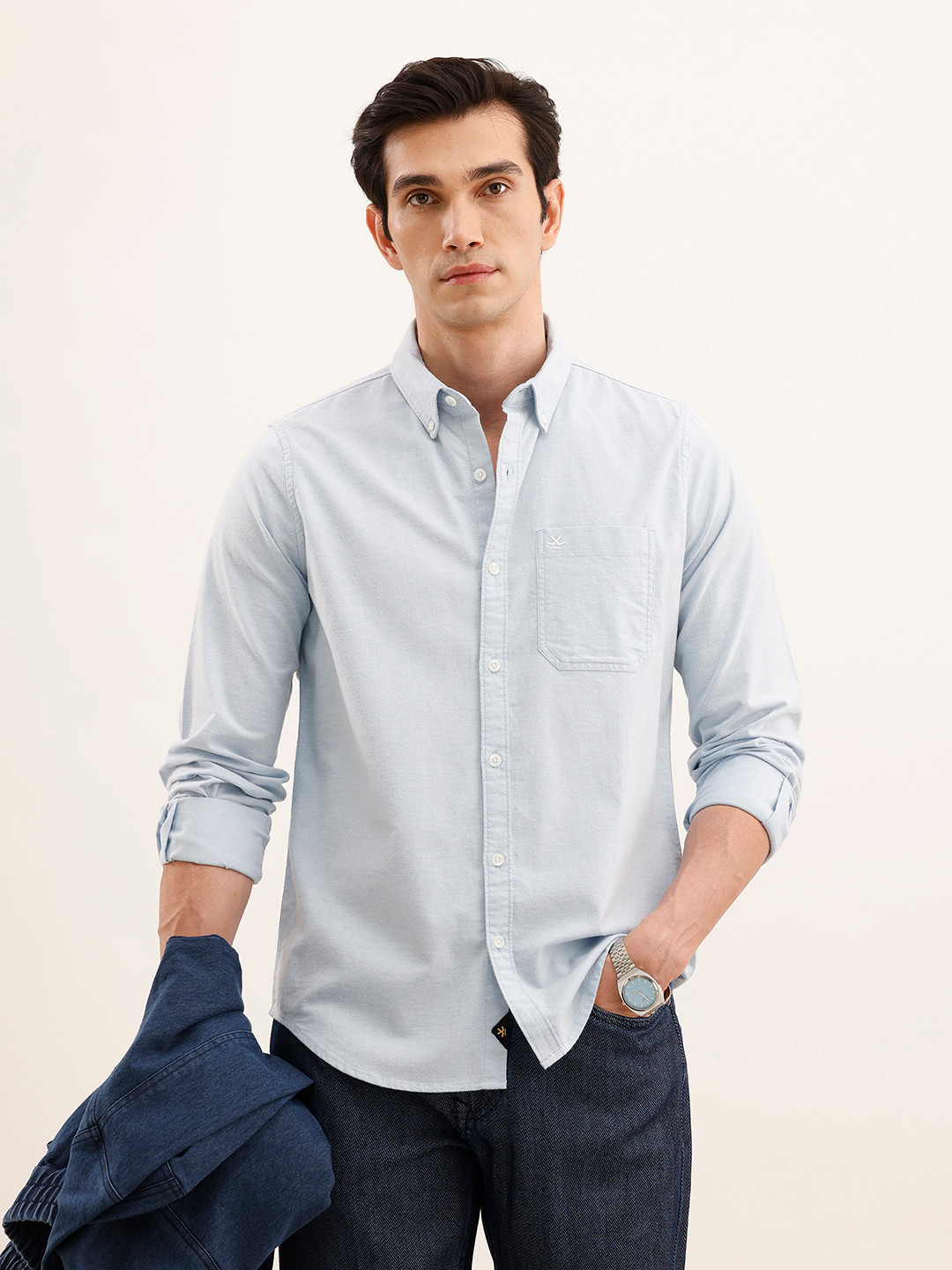 WROGN Men Slim Fit Casual Shirt