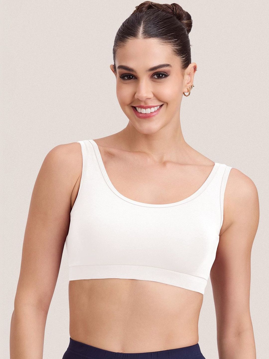 POOJA RAGENEE Women Sports Bra Wear from Both Sides Cotton Lycra Wirefree