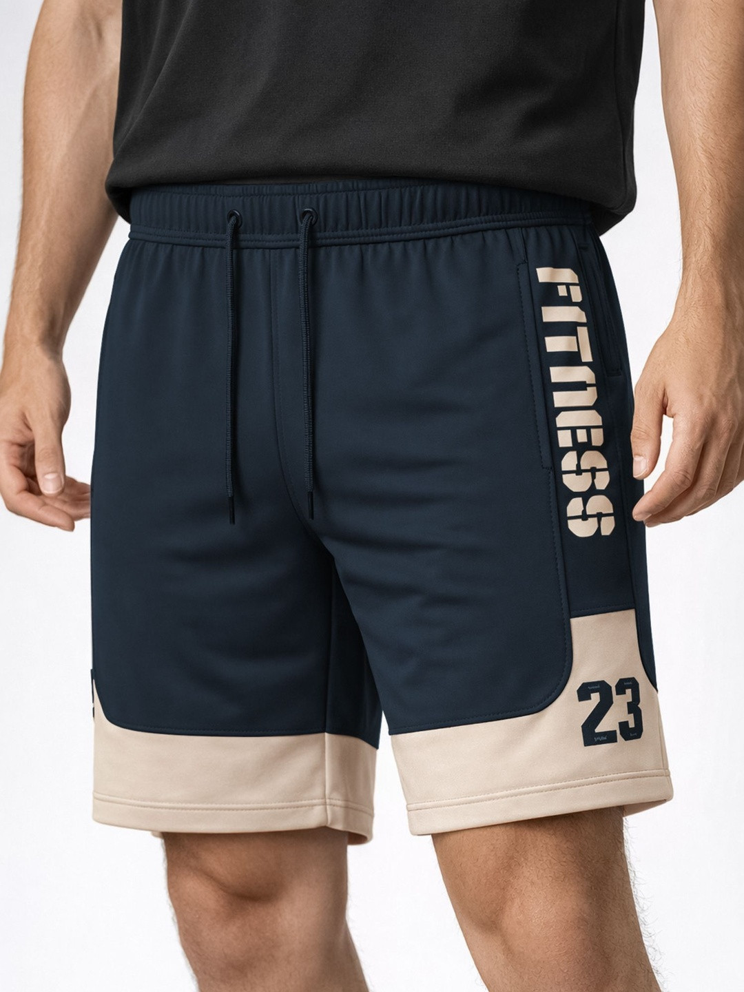 JUMPCUTS Men Typography Printed Shorts